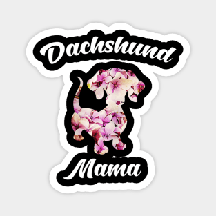 Dachshund Mama Flower Pattern Magnet