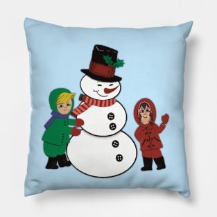 Making a Snowman Pillow