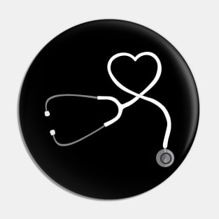 Stethoscope Heart Pin