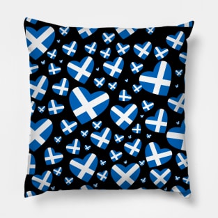 Saltire Hearts Scotland Love Pillow