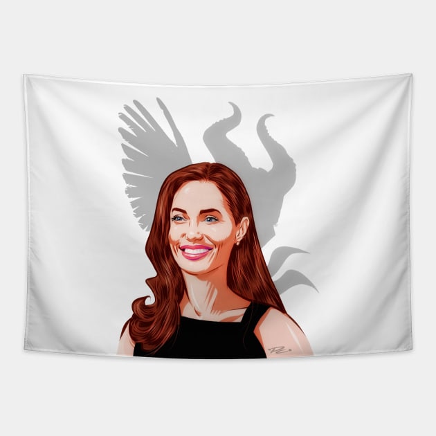 Angelina Jolie Tapestry by PLAYDIGITAL2020