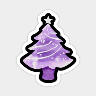 Purple Christmas Magnet