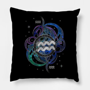 Aquarius Zodiac Sign Air Element Pillow