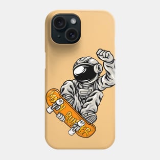 Moon Runner Skateboarding Astronaut Cartoon Phone Case
