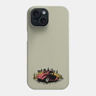 34 Ford with City Skyline, red Phone Case