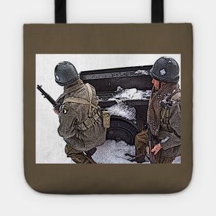 WW2 101st Airborne in Bastogne Tote