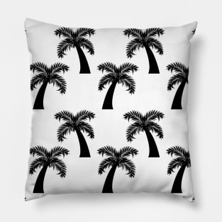 Black and white palm tree pattern Pillow