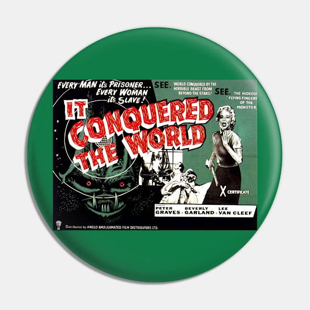 Classic Sci-Fi Movie Lobby Card - It Conquered the World Pin by Starbase79