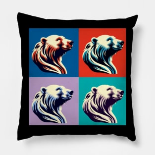 Dynamic Pop Art Bear Print - Transform Your Space with Colorful Energy! Pillow