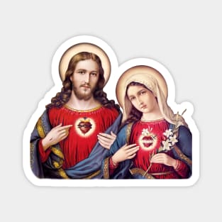 Hearts of Jesus and Mary: Sacred and Immaculate Heart Magnet