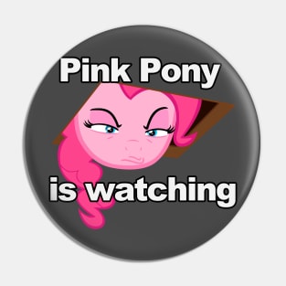 Pink Pony is Watching Pin