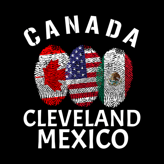 Canada Cleveland Mexico Fingerprint Flag by soufyane