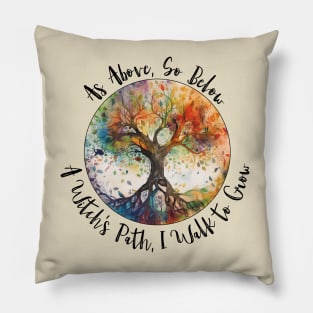 Tree of Life As Above So Below Witchy Design Pillow