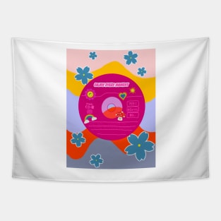 Positive Colorful  Flower Music CD Caver Tapestry