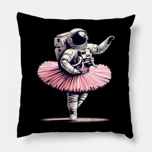 Cute Astronaut in Tutu Ballet Dancing Funny Ballet Pillow