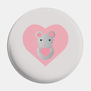 Adorable Love Mouse Pin