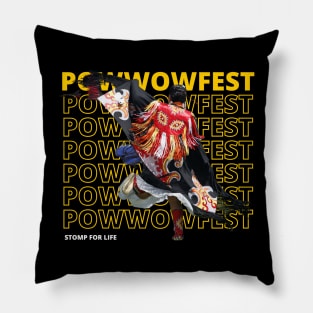 Native American Powwow Text Design 2 Pillow