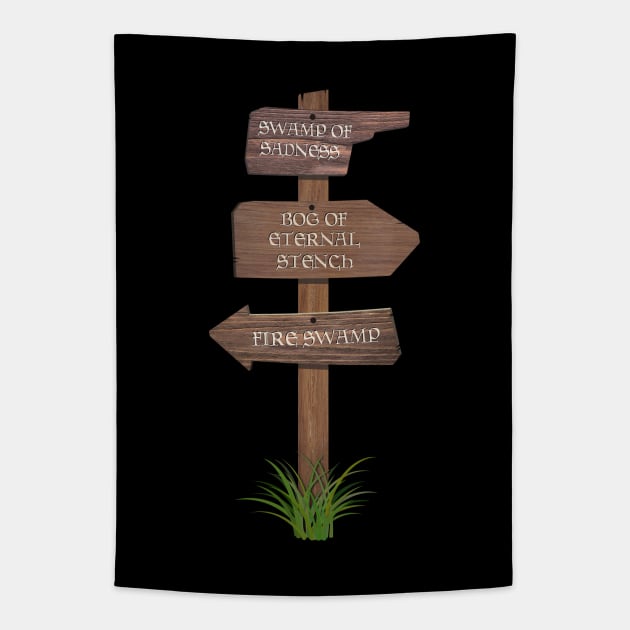 80s Fantasy Signs Tapestry by GloopTrekker