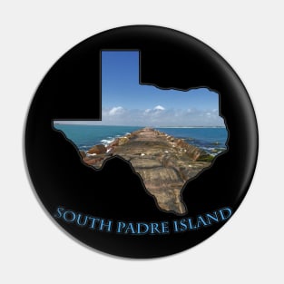 Texas State Outline (South Padre Island Jetty) Pin