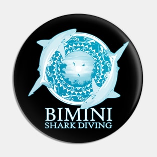 Caribbean Reef Sharks Bimini Bahama Islands Pin