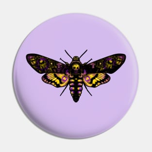 Intersex Moth Pin