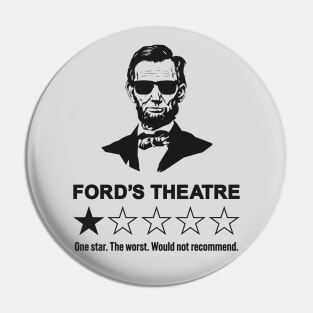 Abraham Lincoln Ford's Theatre - Funny One-Star Review Pin