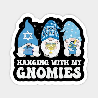 Hanging With My Gnomies Funny Hanukkah Gnome Magnet