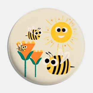 Happy bees and sunshine Pin