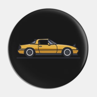 Sunburst yellow miata Pin