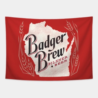 Badger Brew Retro Defunct Wisconsin Breweriana Tapestry