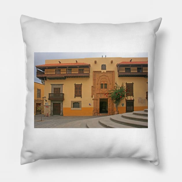 Columbus House, Gran Canaria, May 2022 Pillow by RedHillDigital