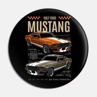 1967 Ford Mustang Pin