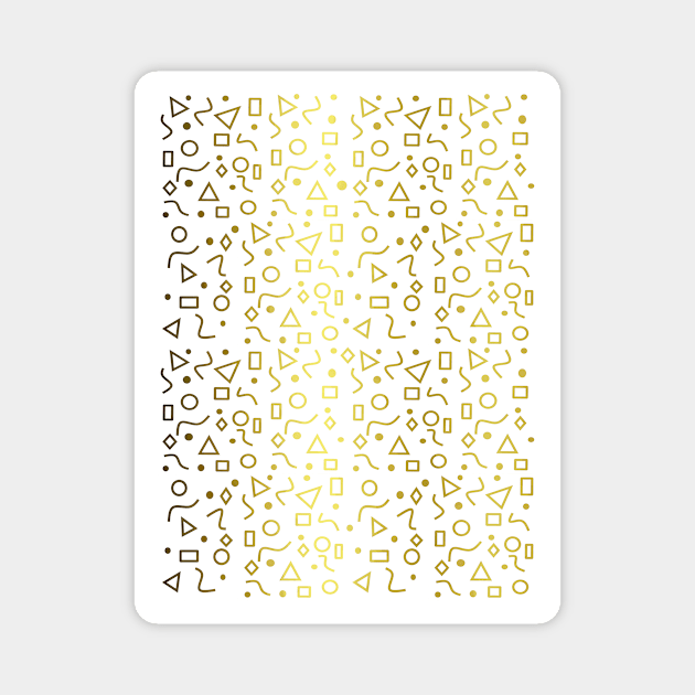 White Mod Shapes Magnet by SartorisArt1