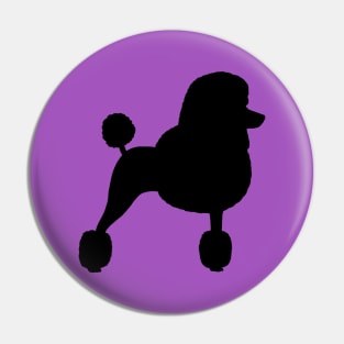 Black Standard Poodle Silhouette Pin