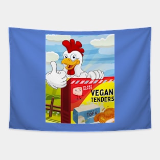 Vegan Tenders - Funny Plant Based Tofu Loving Chicken Tapestry