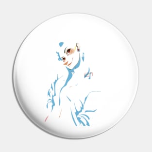 Abstract Mischievous Girl Pin