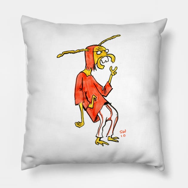 Hippie Termite Pillow by CoolCharacters