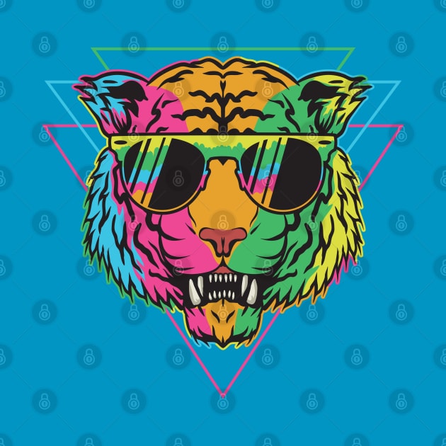 80s Retro New Wave Tiger by machmigo