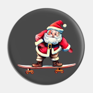 Skateboard Santa Pin