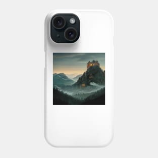 Castle in the misty peaks II Phone Case