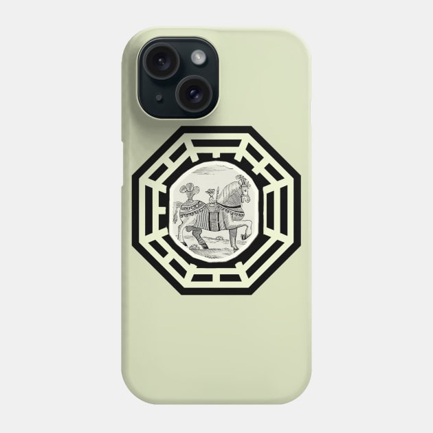 Decorated horse in the maze Phone Case by Marccelus