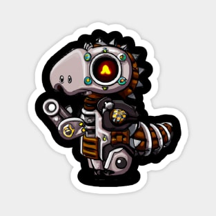 Steampunk Kawaii Dragon Robot Magnet