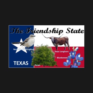 Texas State Flag with Texas Symbols for your Tee Shirt T-Shirt