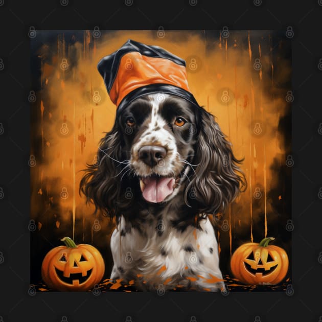 Halloween English springer spaniel by NatashaCuteShop