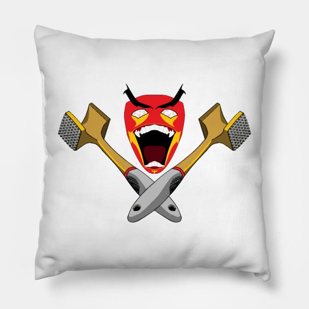 Angry Marines - Psycho Tenderizer Pillow by Pellagrino