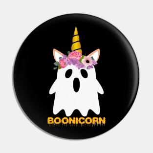 Funny I'm A Boonicorn Ghost Unicorn Halloween Pin