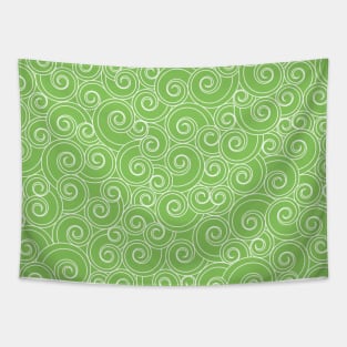 Whirlesque Green Twirl Pattern Tapestry