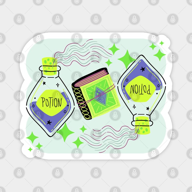 Magic Potion Bottle Pattern Magnet by KoreDemeter14