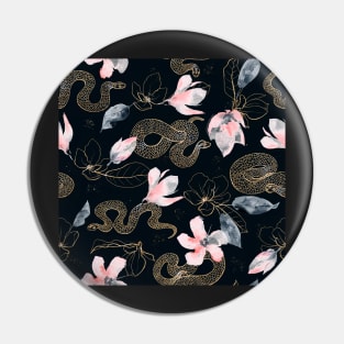 Snake flower pattern Pin