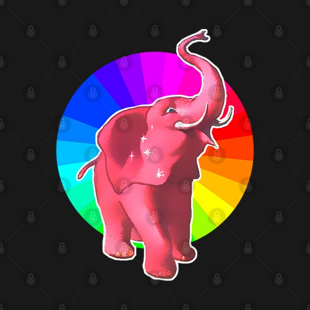 Pink Elephant Rainbow by Marccelus